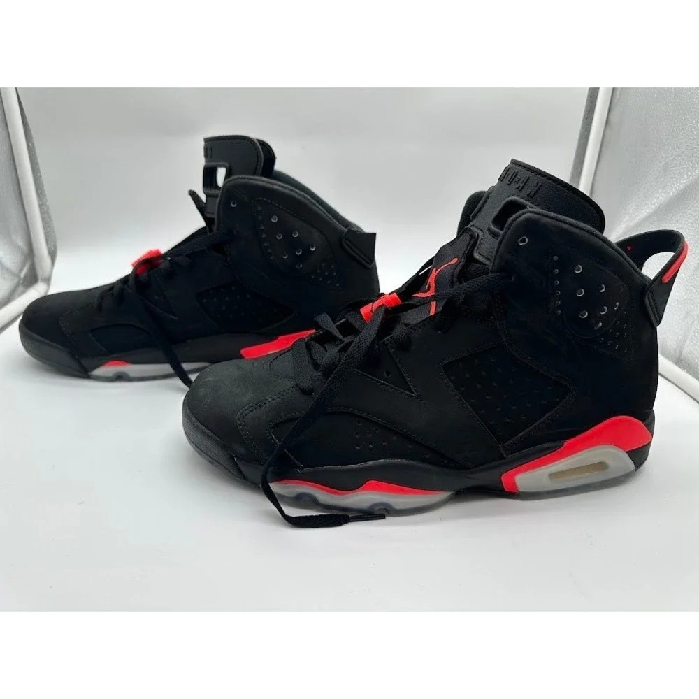 Nike Air‎ Jordan 6 Retro Infrared Black Sneakers 384664-060 Mens High Top Shoes